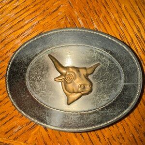 Vintage Bull Head Belt Buckle